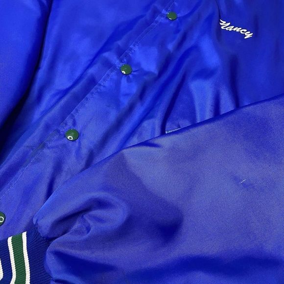 Vintage Seattle Seahawks Jacket Size XL Olympic Peninsula Satin Style Bomber 90s - Picture 9 of 11